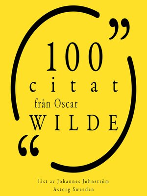 cover image of 100 citat från Oscar Wilde